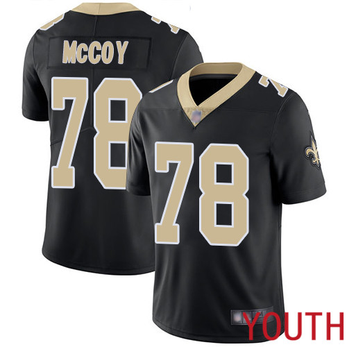 New Orleans Saints Limited Black Youth Erik McCoy Home Jersey NFL Football 78 Vapor Untouchable Jersey